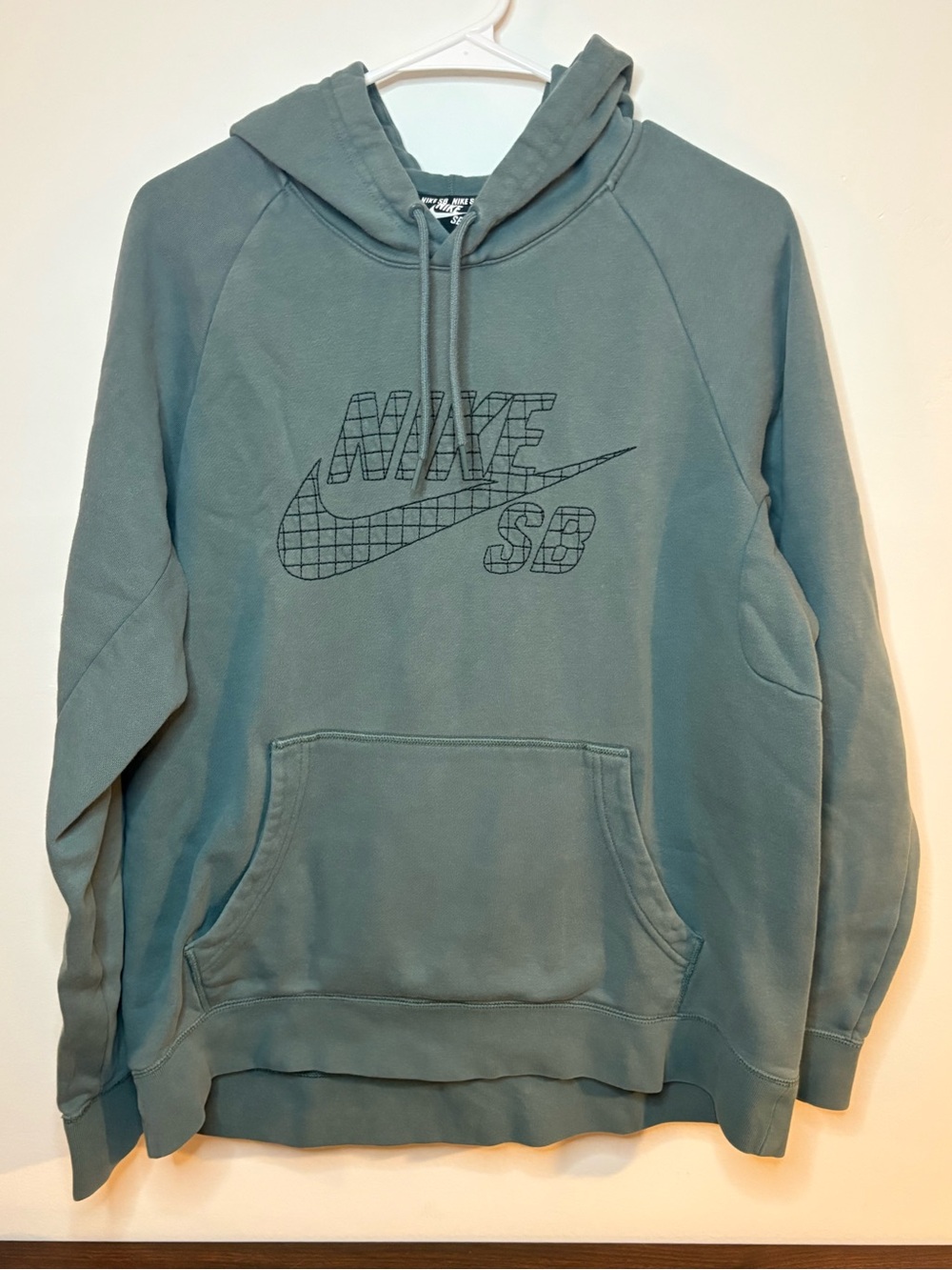 Nike | SB Grid Logo Hoodie Sweatshirt ; Teal ; Mens M